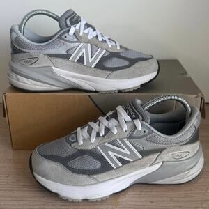 New Balance 990 V6 Grey/White Sneakers - SZ 6.5 Y- 8 W